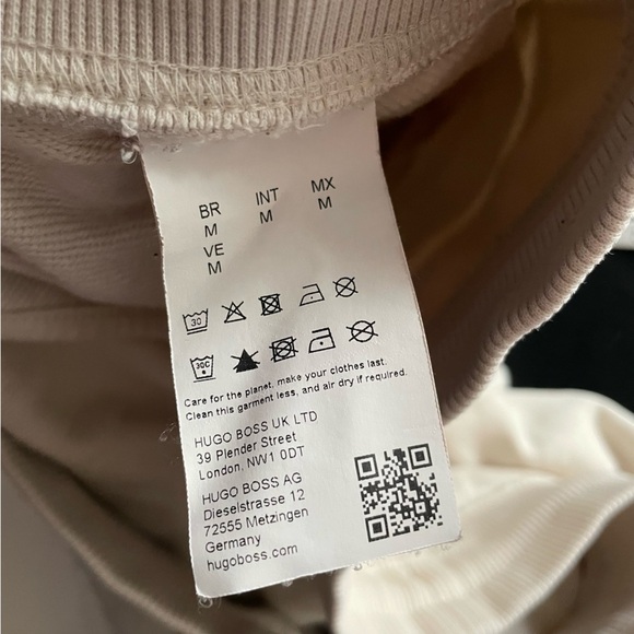 Hugo Boss Jersey Jogger Sweatpants Cream Red Label Mens Size Medium - Picture 9 of 9